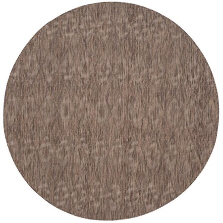 Safavieh 4 x 4 ft. Courtyard Power Loomed Round Area Rug, Brown CY8522-36322-4R